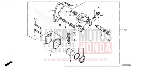 ETRIER DE FREIN AVANT CRF150R9 de 2009